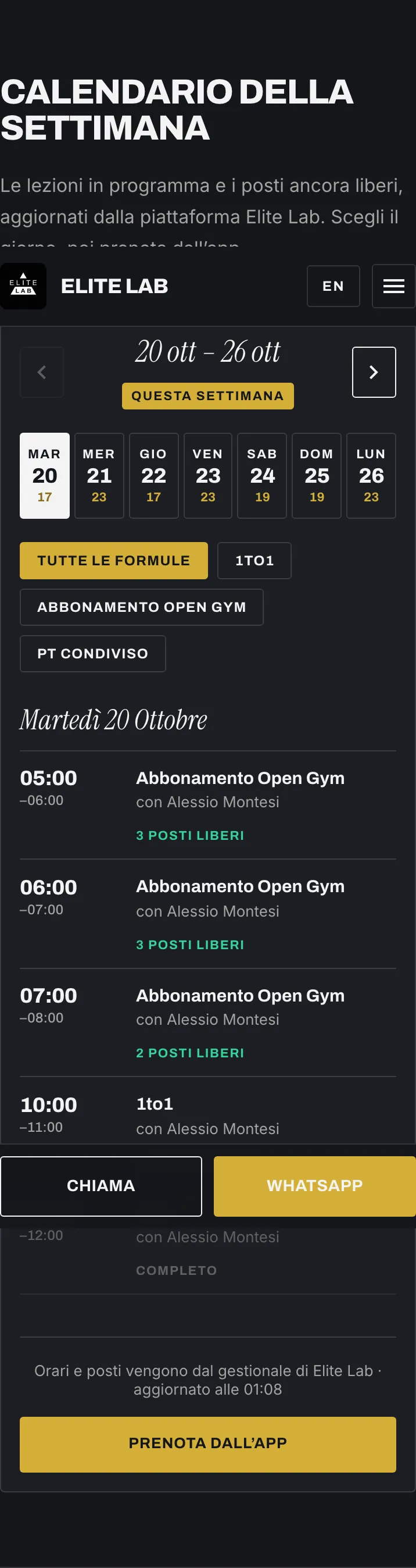 Lo stesso calendario da telefono