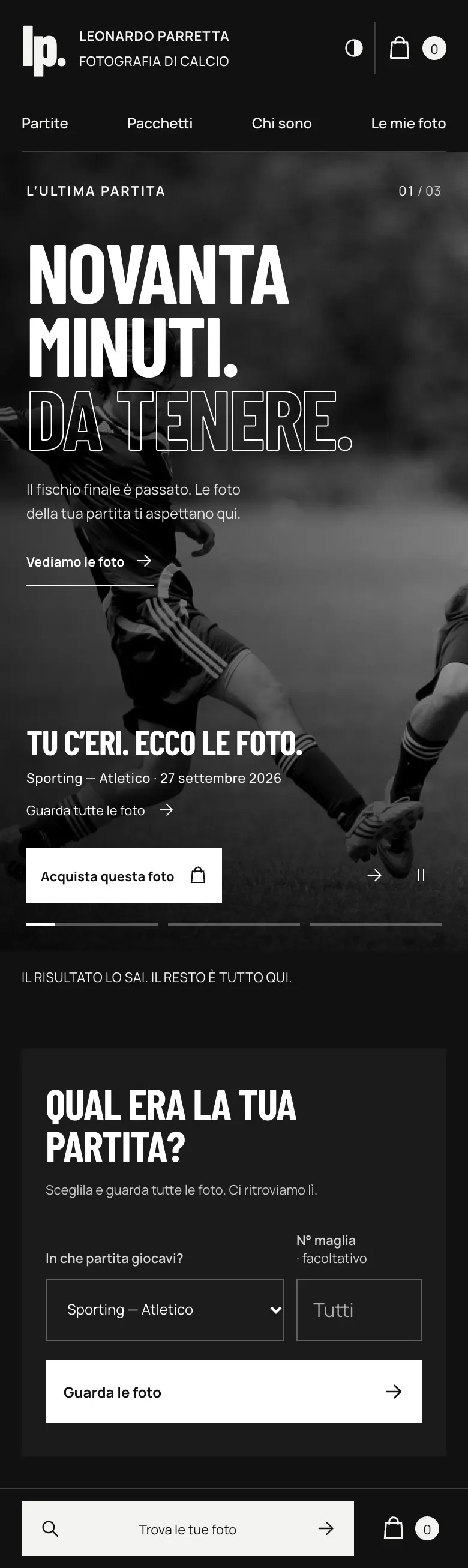 Proposta A tutta pagina: la stessa apertura su telefono